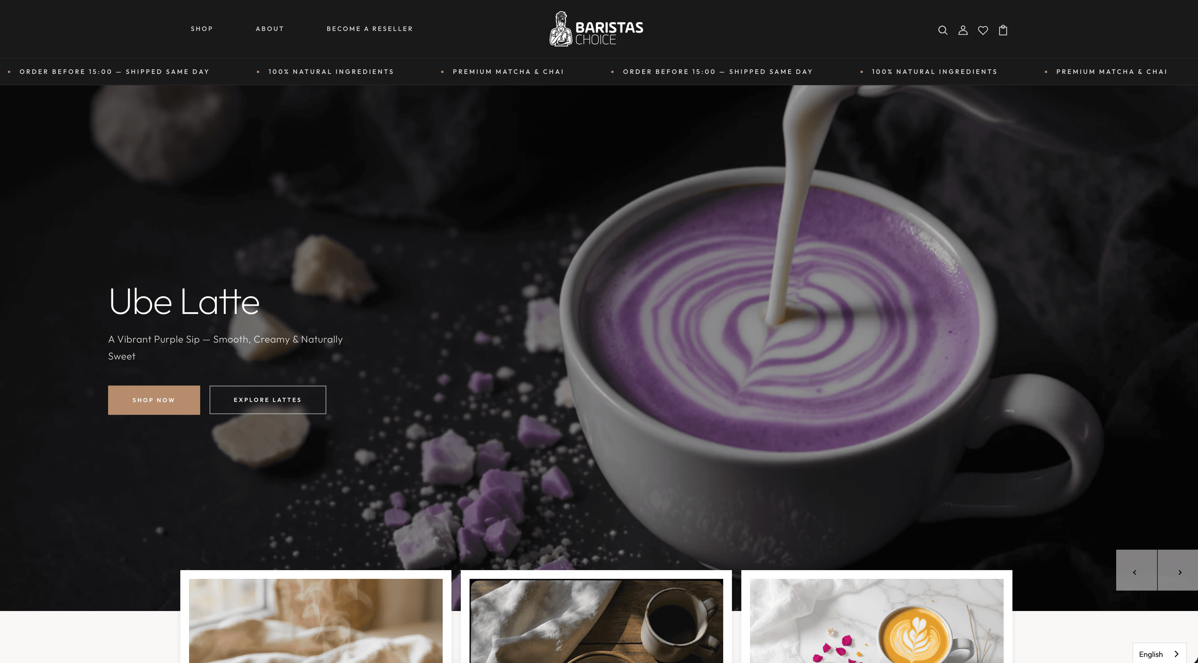 Baristas Choice — projectoverzicht met interface en resultaten