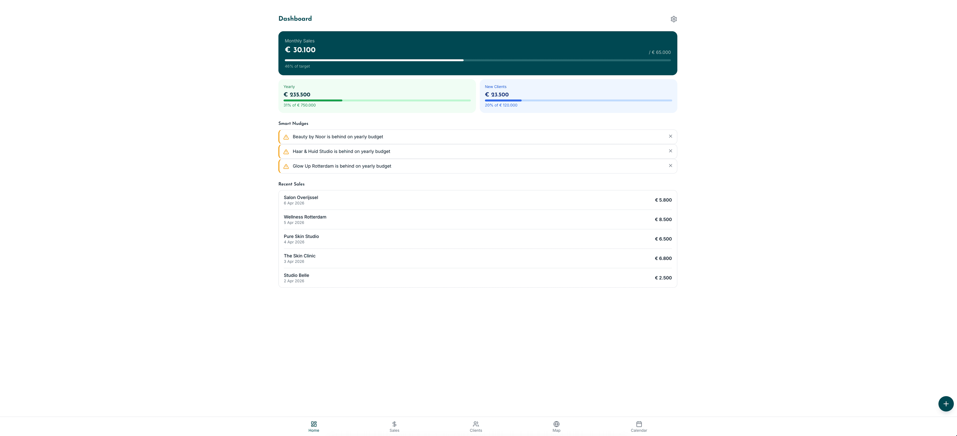 QMS Medicosmetics — projectoverzicht met interface en resultaten